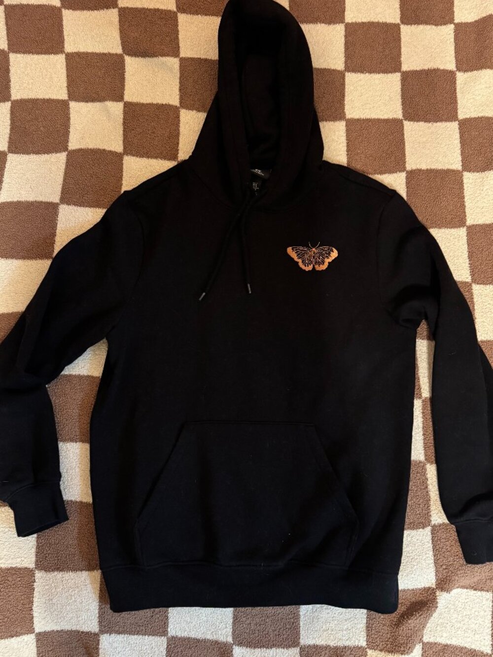 H&M Black Hoodie with Butterfly